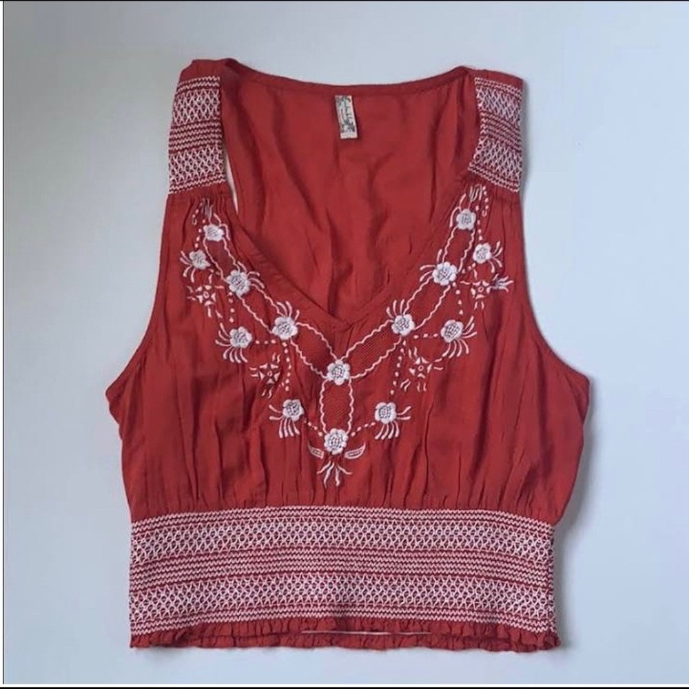 Free People embroidered Tank